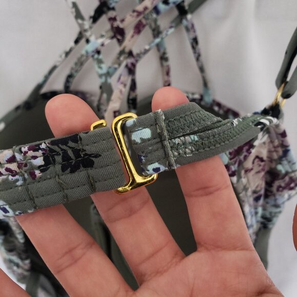 Ambrielle Woman Multicolor Strappy Push Up Top Piece Only Bathing Suit Size XL - Picture 11 of 13